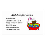 Funny Chocolate Lab Cartoon Pet Salon Business Card
