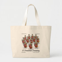 Funny Christmas 12 Drumsticks Drumming Gifts & Tee Bag