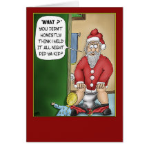 Funny Christmas Cards: Bathroom Break