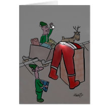 Funny Christmas Cards: Cheeky Elves