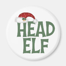 Funny Christmas Elf Magnet