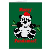 Funny Christmas Panda Bear Card