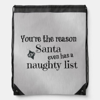 Funny Christmas Santa List Quote Backpack