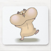 funny chubby cheeks hamster mouse mat