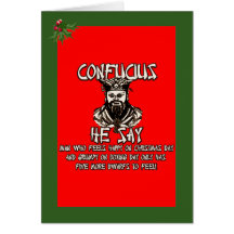 Funny Confucius Christmas Cards