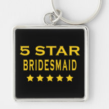 Funny Cool Bridesmaids : Five Star Bridesmaid Keychain