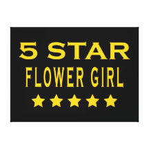 Funny Cool Gifts : Five Star Flower Girl Gallery Wrap Canvas