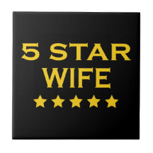 Funny Cool Gifts for Wives : Five Star Wife Tiles