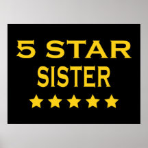 Funny Cool Sisters : Five Star Sister Poster