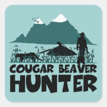 Funny cougar stickers