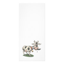 funny cow biting tail customized rack card