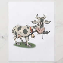 funny cow biting tail personalized flyer
