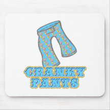 Funny Cranky Pants Design Mouse Pad