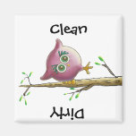 Funny Cute Owl Picture Refrigerator Magnet