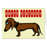 Funny dachshund birthday card