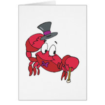 funny dancing crab card