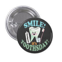 Funny Dentist Dental Hygienist Buttons
