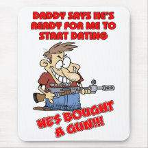 Funny design for father with daughters. mousepads