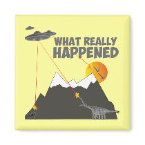Funny Dinosaur extinction magnets