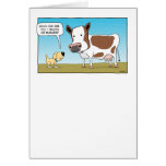 Funny Dog and Cow Birthday Card