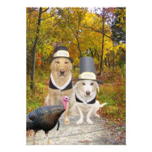 Funny Dogs/Labs Thanksgiving Invitation