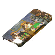 Funny Dogs Playing Poker Case