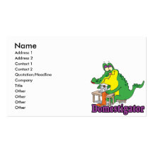 funny domesticated alligator gator business card templates
