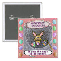 Funny Easter Bunny Horror Movie Pins