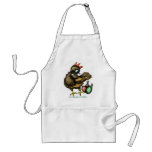 Funny Easter chicken and bunnies apron