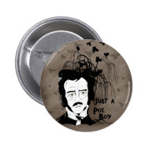 Funny Edgar Allen Poe Quote Button