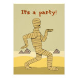 Funny Egyptian Mummy Halloween Party Invitations
