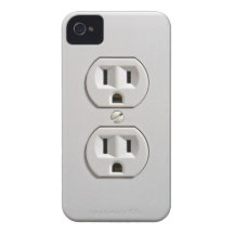 Funny Electrical Outlet iPhone 4 Cases