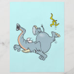 funny elephant slipping on banana peel flyers