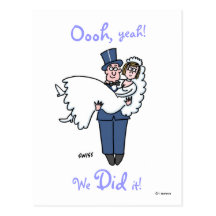 Funny Elopement Announcement Postcard