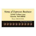 Funny Espresso Punch Card Coffee Beans Business Card Template