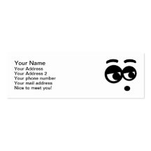 Funny face eyes business card templates