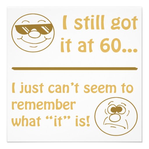 Funny Faces 60th Birthday Gag Gifts Custom Announcement
