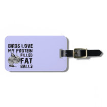 Funny fat balls luggage tags