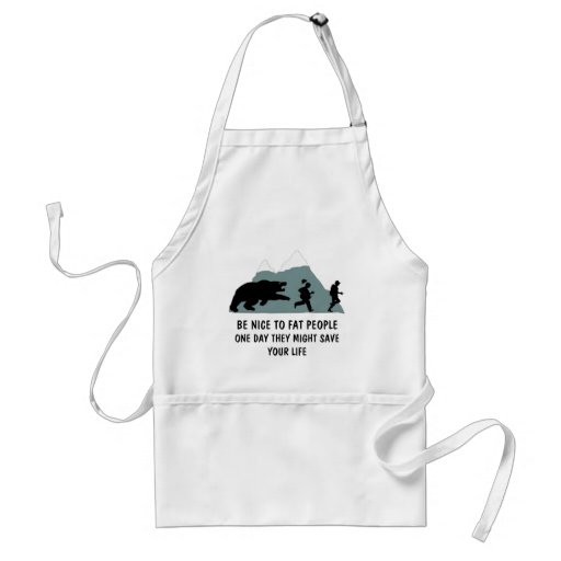 Funny fat joke aprons