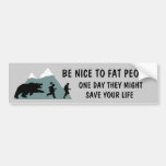 Funny fat joke bumper sticker
