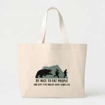 Funny fat joke canvas bags
