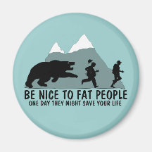 Funny fat joke magnets