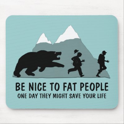 Funny fat joke mousemats by Cardsharkkid