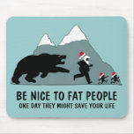 Funny fat joke mouse pad