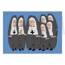 Funny "Fat Nuns" Gifts for any occasion Greeting Card