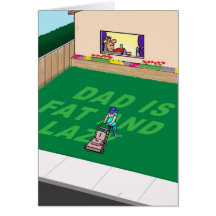 Funny Fathers Day Card - Lazy Dad