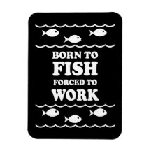 funny fishing rectangular magnets