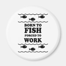 Funny fishing refrigerator magnets