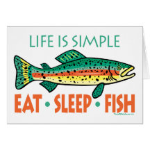 Funny Fishing Saying Greeting Cards