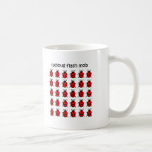 funny flash mob ladybug coffee mugs